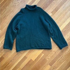 J. Crew Forest Hunter Green Turtleneck Sweater Men’s Large Roll Neck